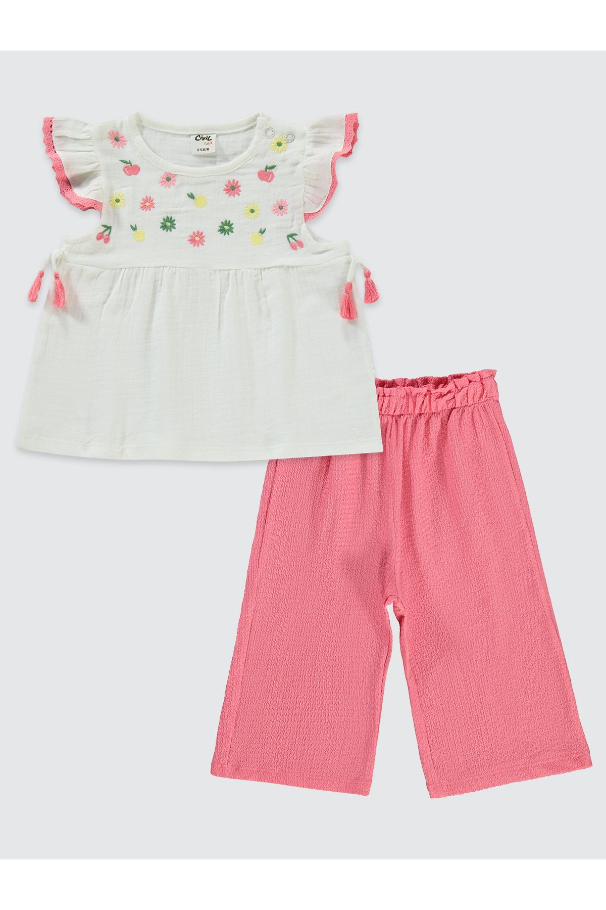 Civil Baby Kız Bebek Takım 6-18 Ay Ekru