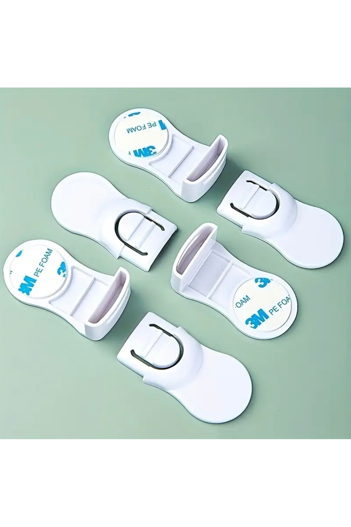 Home 3’lü Çok Amaçlı Çocuk Güvenlik Kilidi – Çekmece, Dolap, Buzdolabı İçin, Delmesiz Montaj fotoğrafı 2 (önizleme)