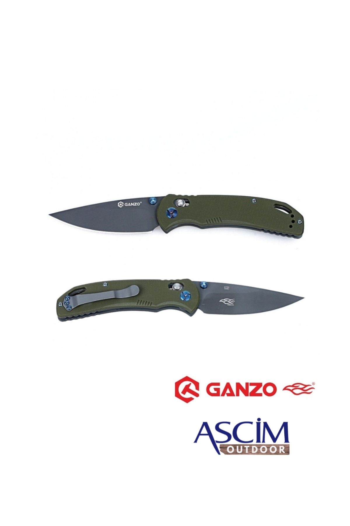 Ganzo Firebird F7533 Katlanır Bıçak | Haki