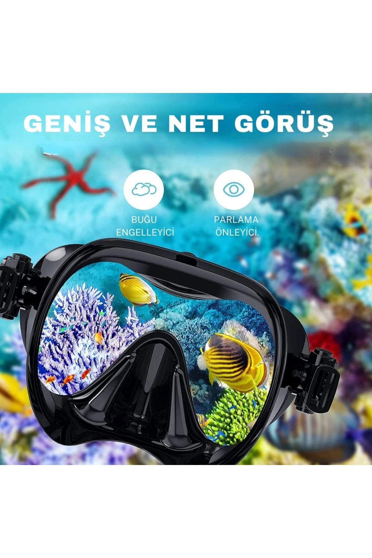 ماسک غواصی شیشه های دریایی چنین شیرجه ضد آب ای پیشگیرانه Genel Markalar