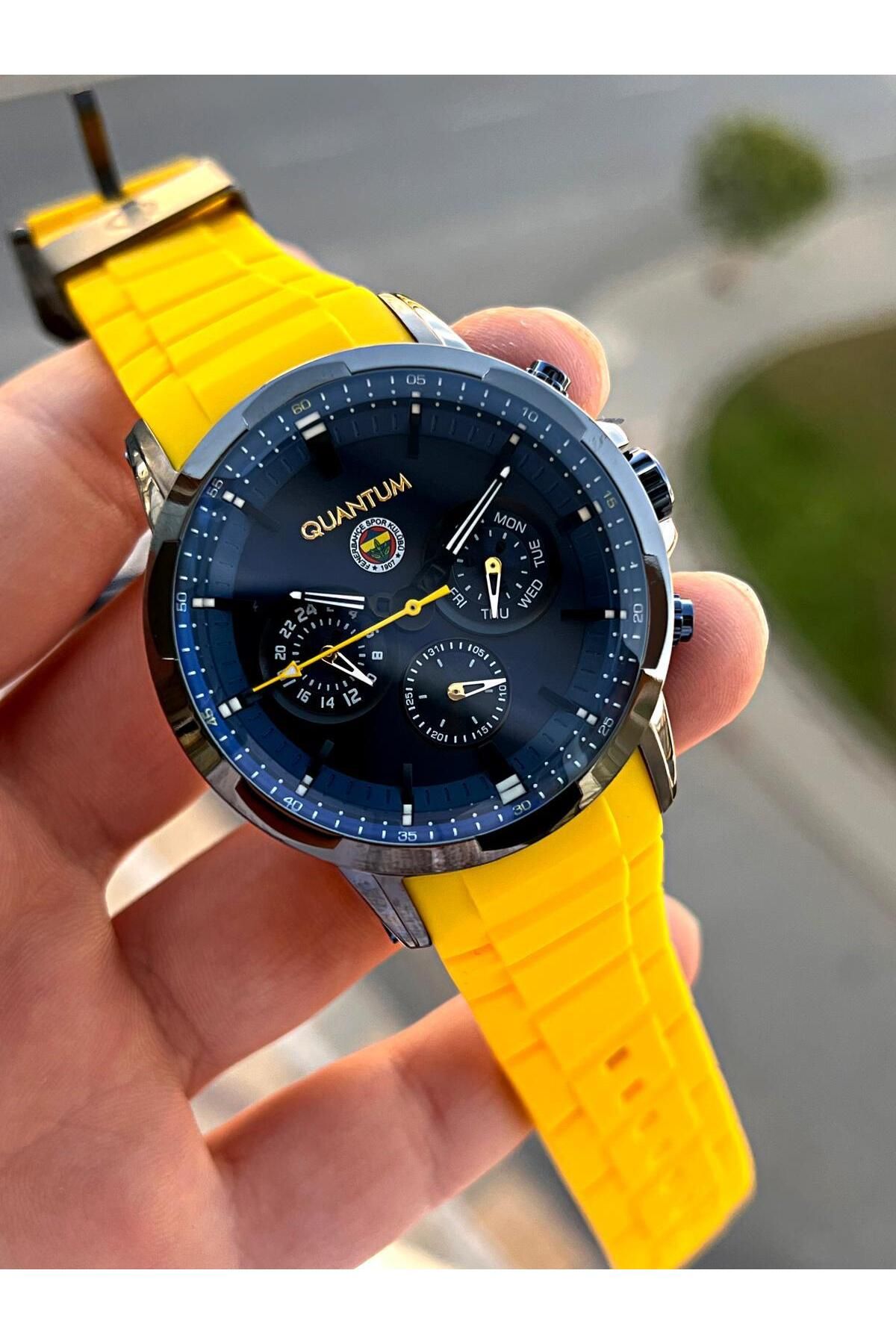 Quantum-Fenerbahçe Licensed Internal Functions Active 10 Atm Silicone Cord Fan Wristwatch 1907.094 4