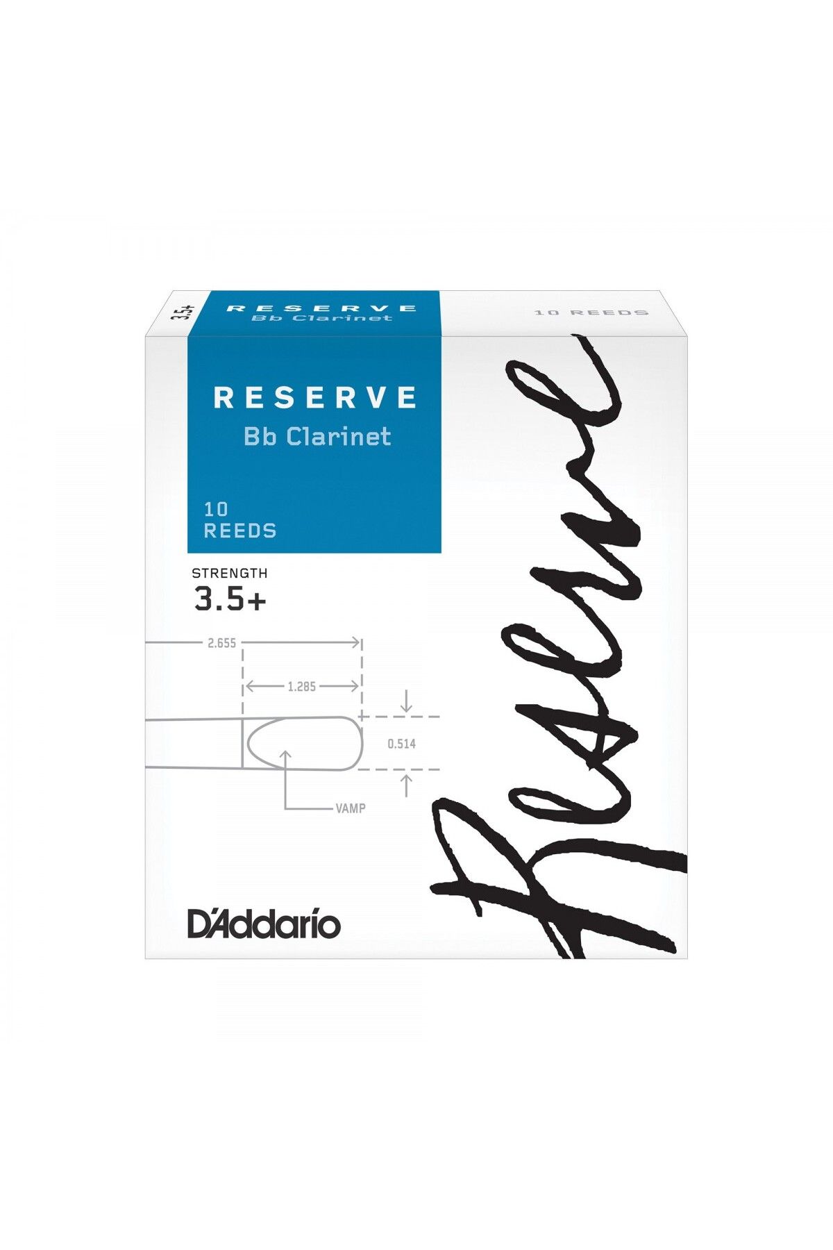 Daddario D'Addario Woodwinds Reserve DCR10355 Sib Klarnet Kamışı No:3.5+