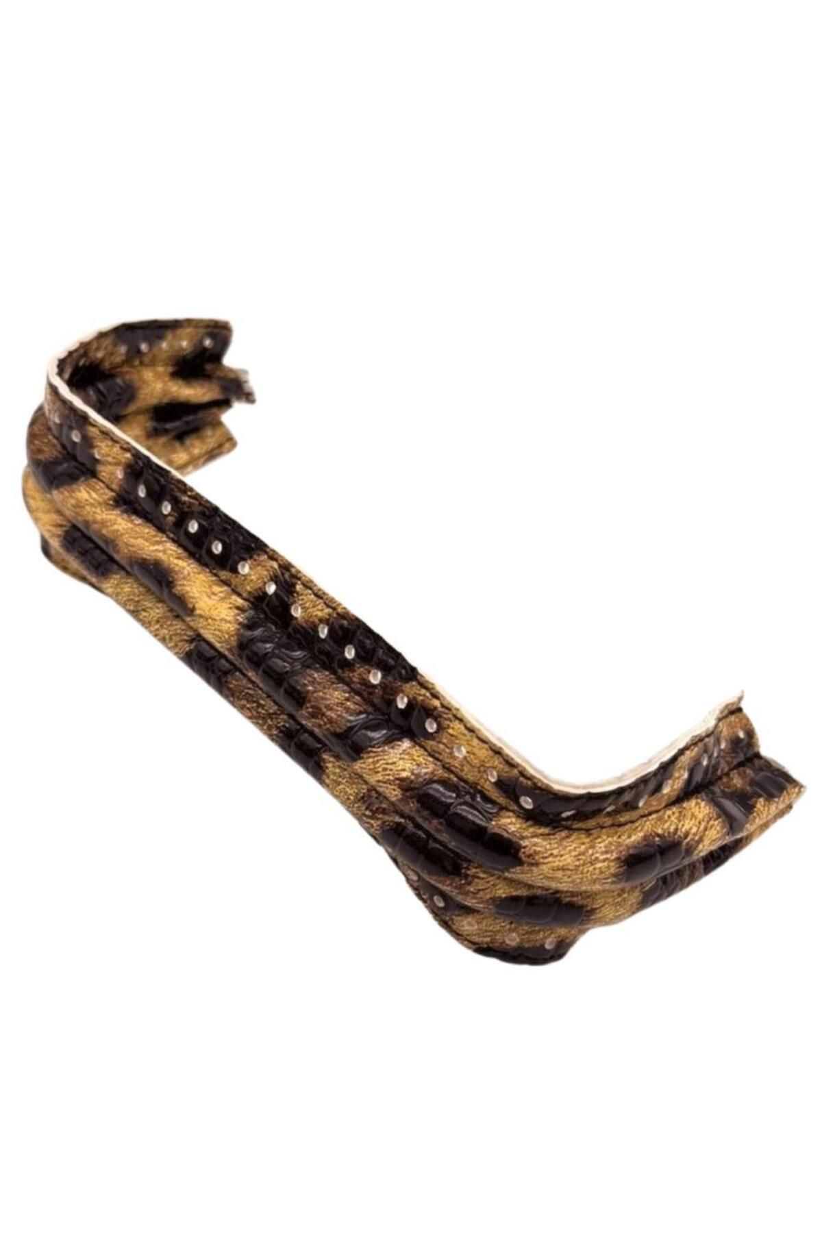 angel çanta aksesuar Angel Çanta Aksesuar 20 cm Suni Derili Leopar Renk Gizli Çanta Bursu