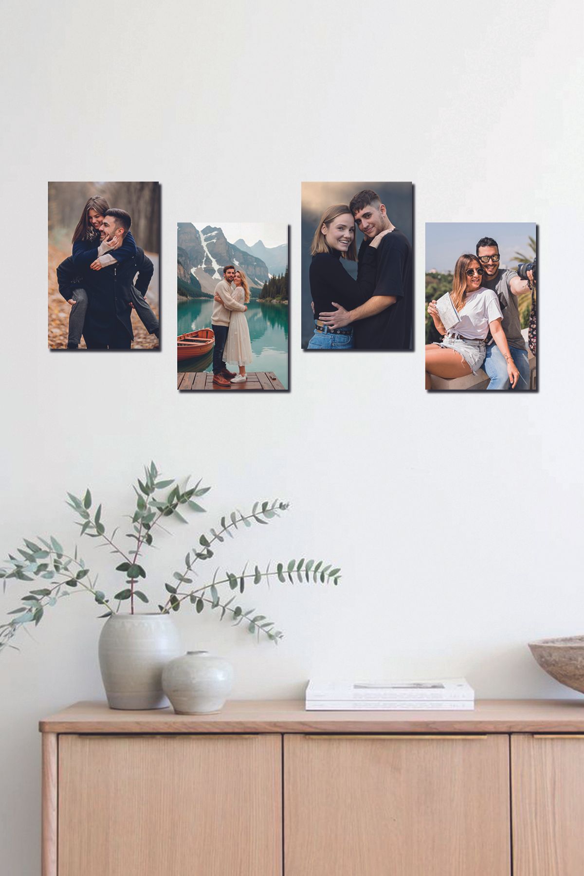 Fotomcity Kişiye Özel 4 Fotoğraflı Dikdörtgen Mdf Tablo