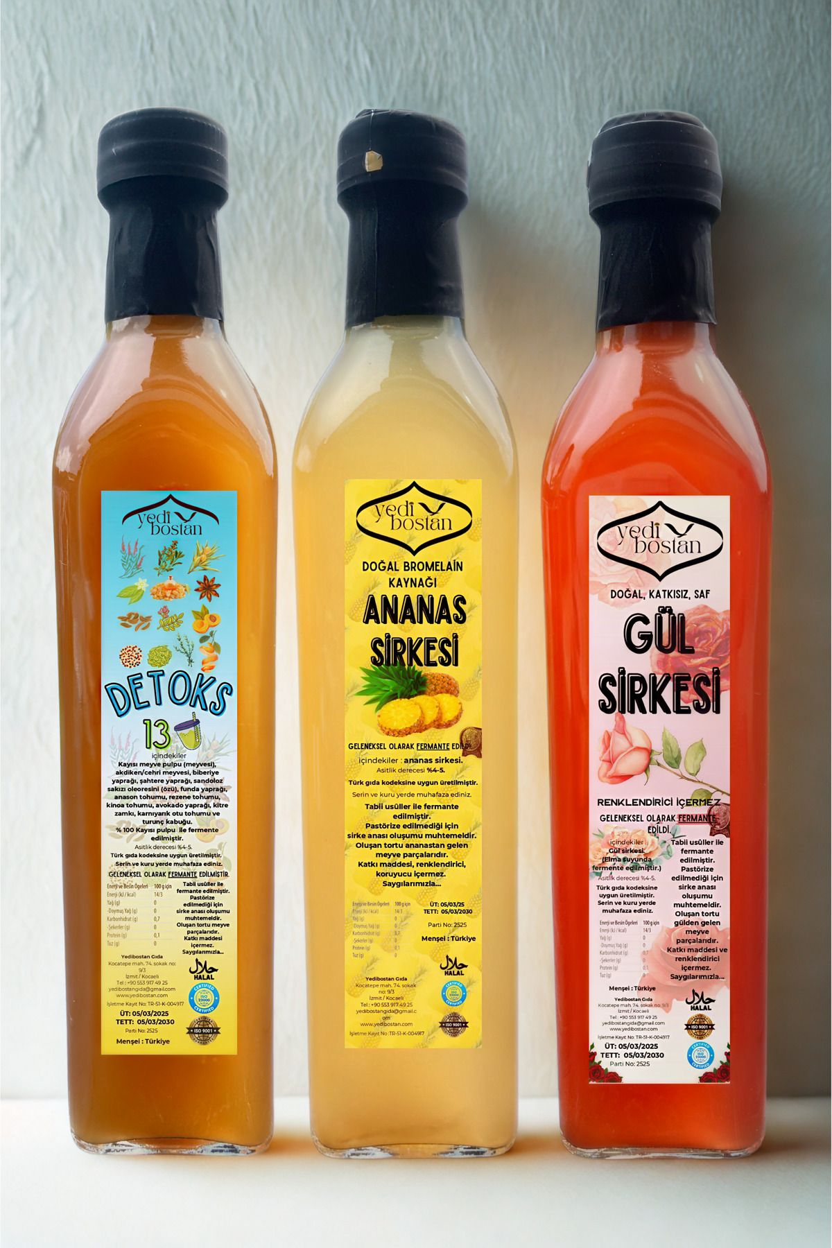 Yedibostan Otantik Sirkeler Serisi Gül Ananas Detoks13 500 mL