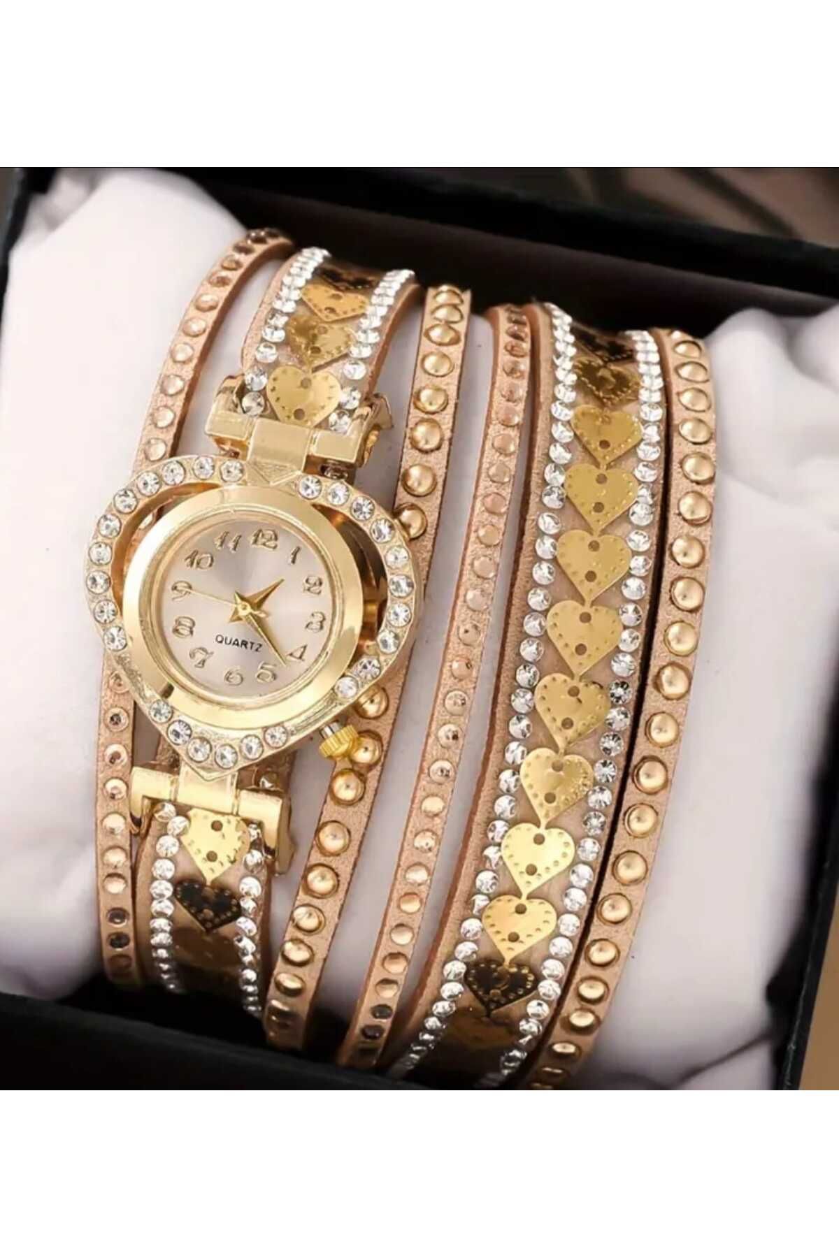 Ivory Pearl modern tasarım zirkon taşlı kadın kol saati