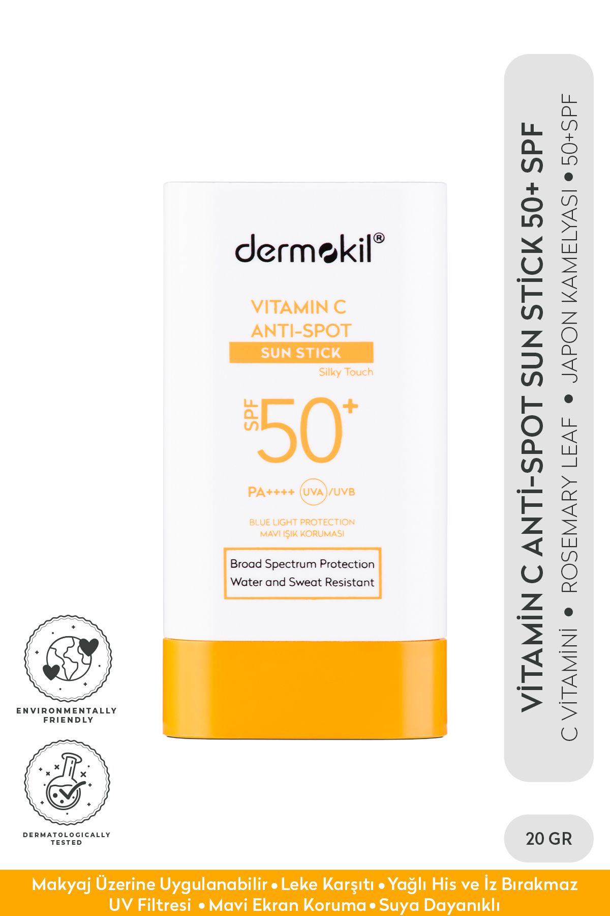 Dermokil Vitamin C Anti-Spot Sun Stick 50+ SPF Leke Karşıtı Stick Güneş Koruyucu