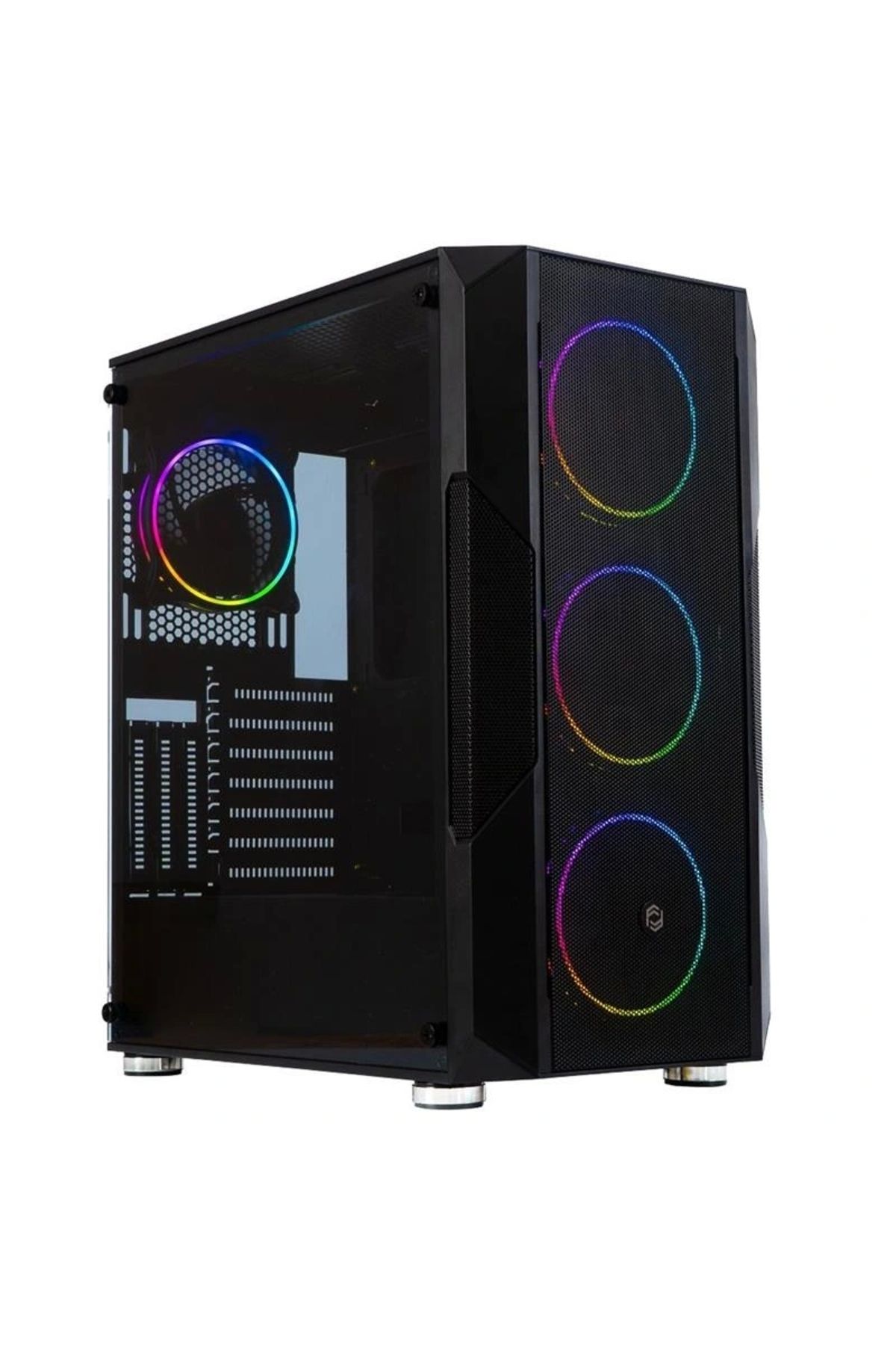 ShopNova FRISBY FC-9435G 750W 80+ BRONZE 4X120MM DOUBLE SLIM RING RGB FAN USB3.0 GAMING SİYAH KASA