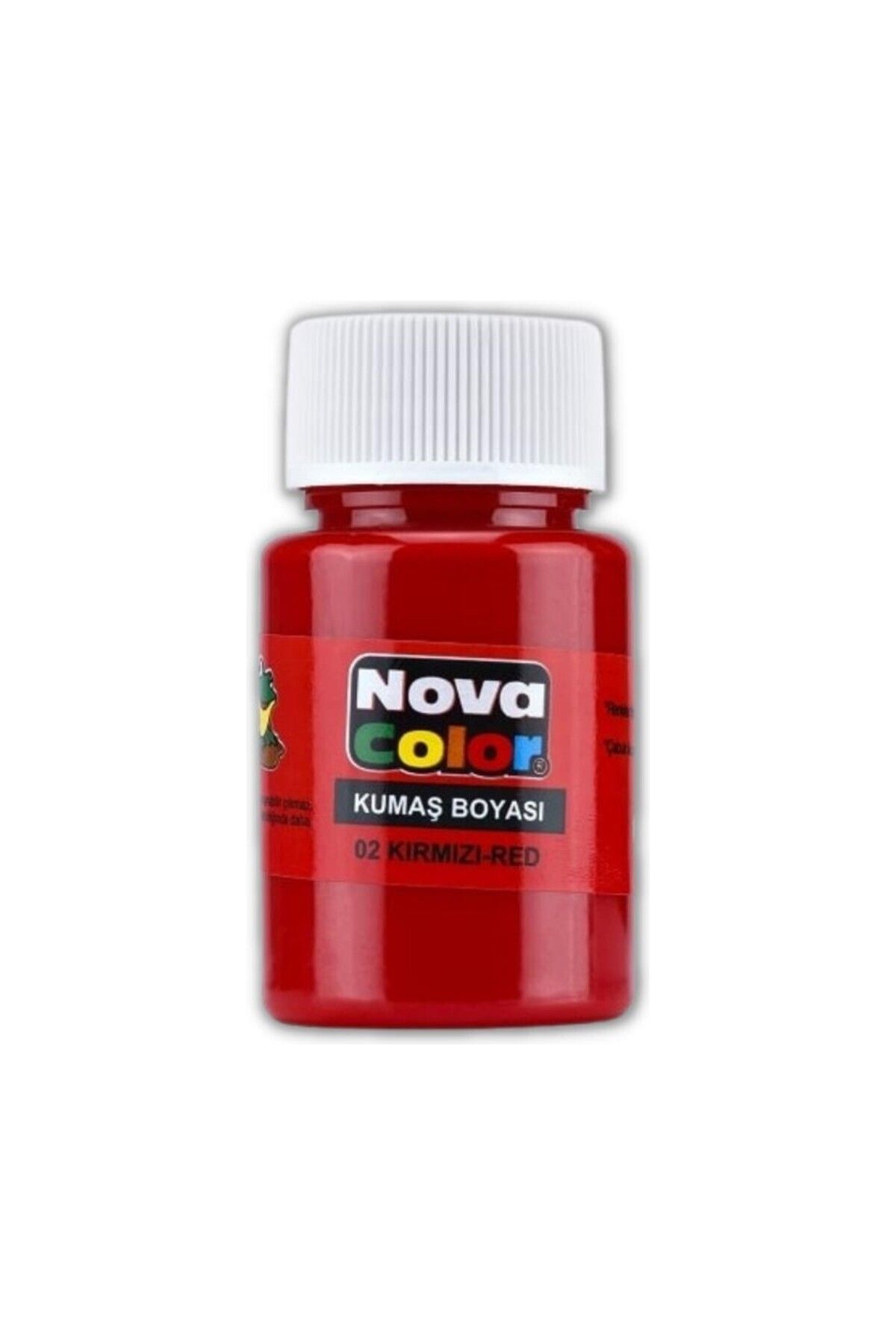Nova Color Kumaş boyası, canlı renkler, solmaz, tişört, çanta, tekstil boyası-Kırmızı Renk 30ml-1 Adet