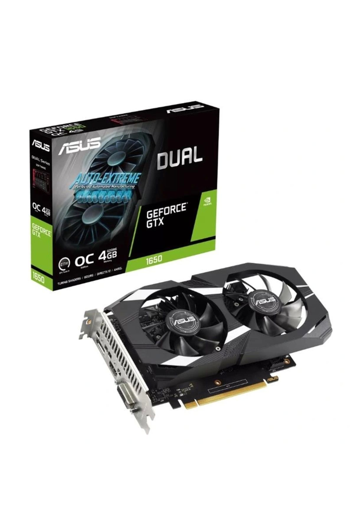 ShopNova ASUS GEFORCE DUAL-GTX1650-O4GD6-P-V2 4GB GDDR6 128BIT 1XHDMI 1XDP 1XDVI EKRAN KARTI