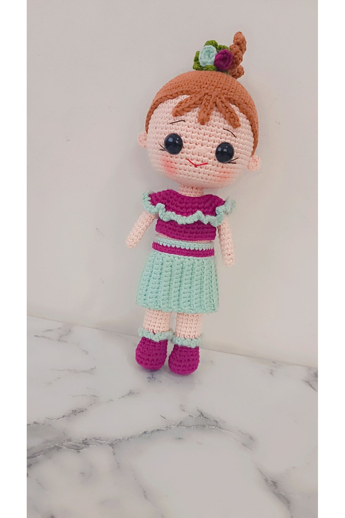 AYÇA ACUN Amigurumi oyuncak bebek 19 23 cm aralığında Mor