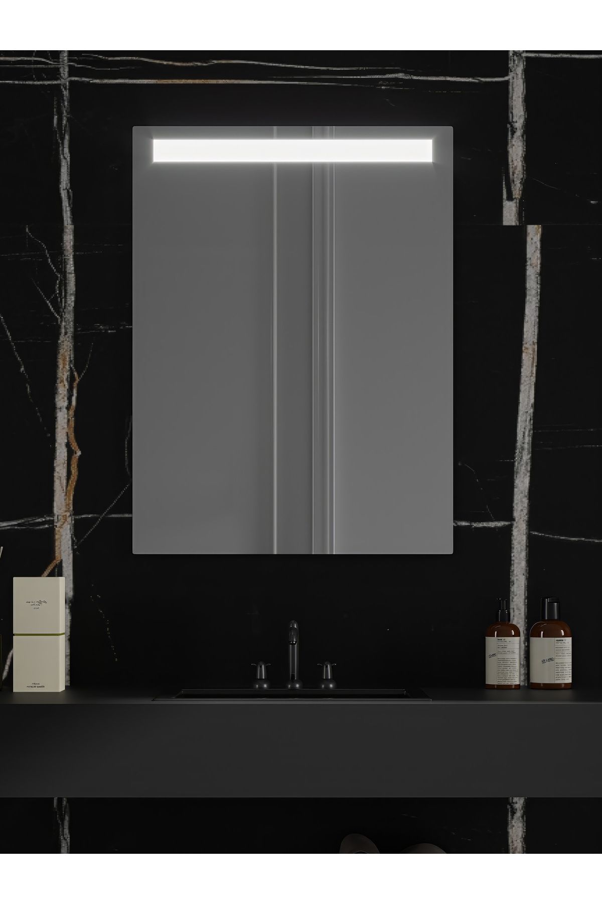 Albus Home - Luna LED Aydınlatmalı Ayna - Tri-Color + Dimmer + Defogger