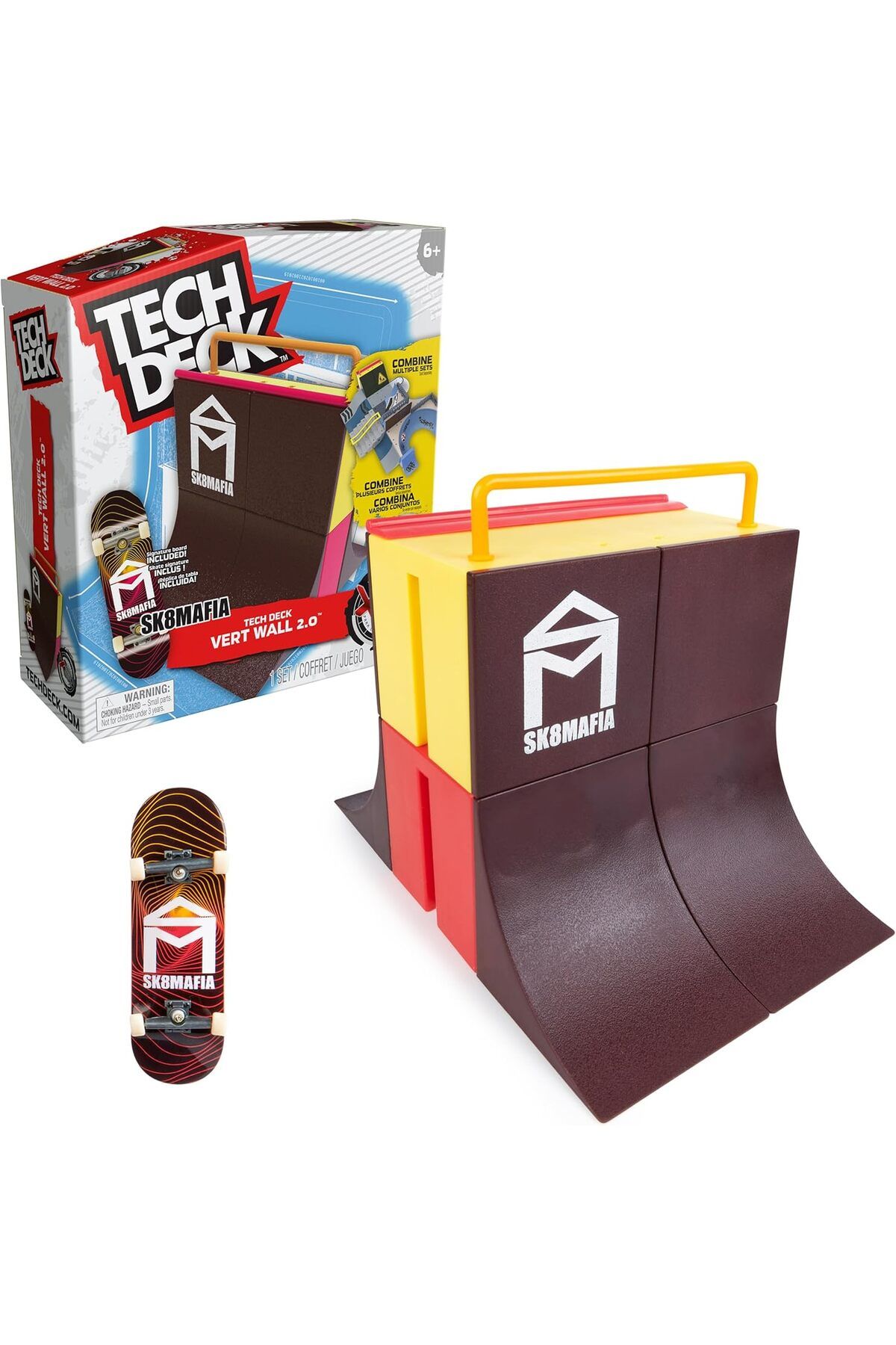 Mu Art Ahşap Mrt DECK Mini Finger Skate Başlangıç Seti X-Connect SK8MAFIA Green Wall Skatepark ve 1 Fing