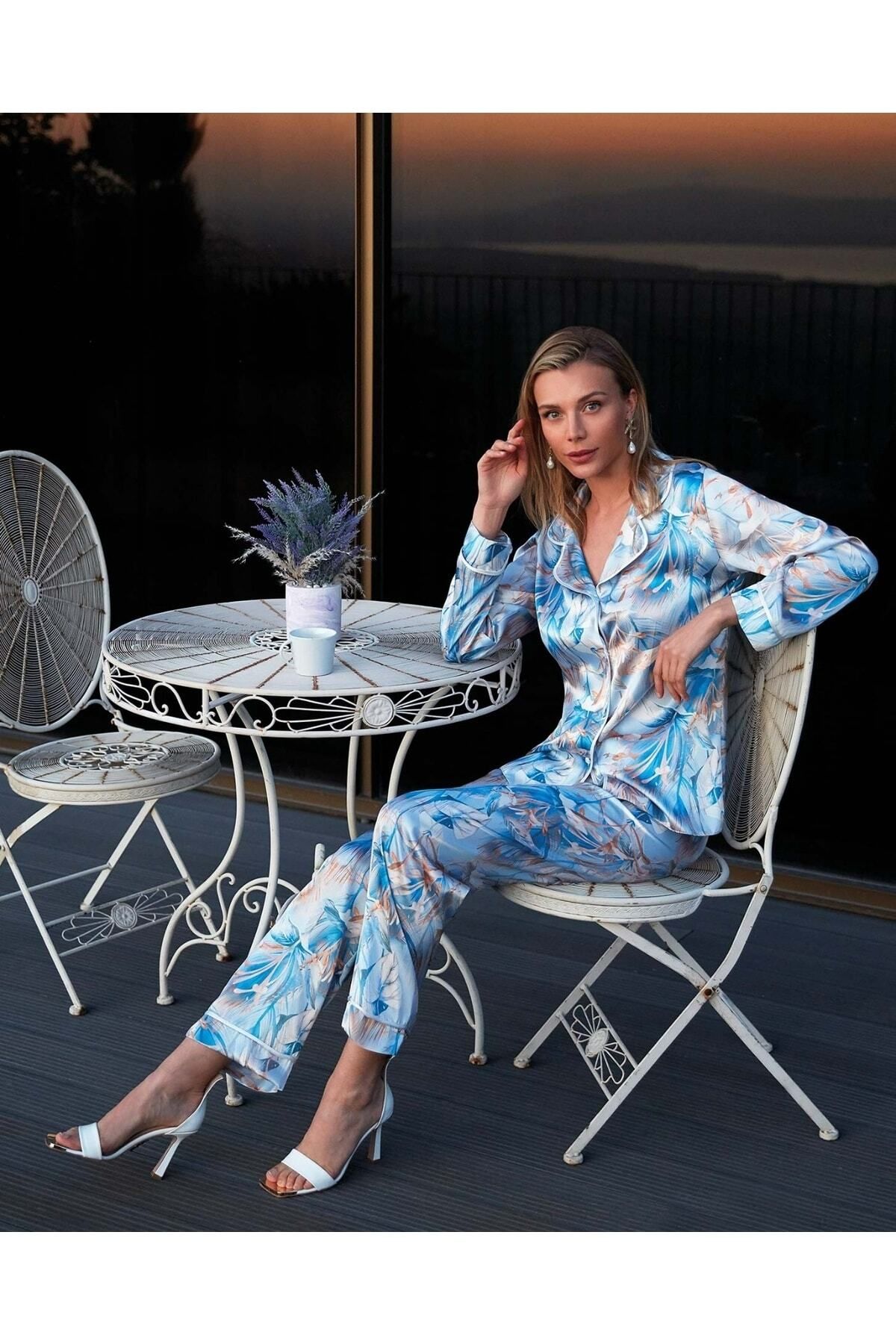 mdm style 5654 – 2’li Saten Pijama Takımı