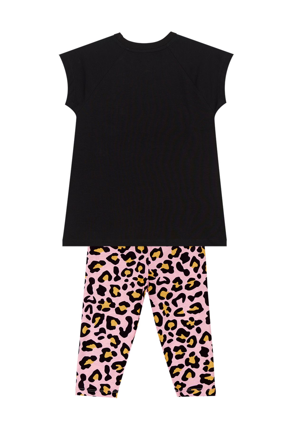 MSHB&G-Leopard and Zebra Print Summer Tunic, T-shirt and Leggings Set for Girls 4