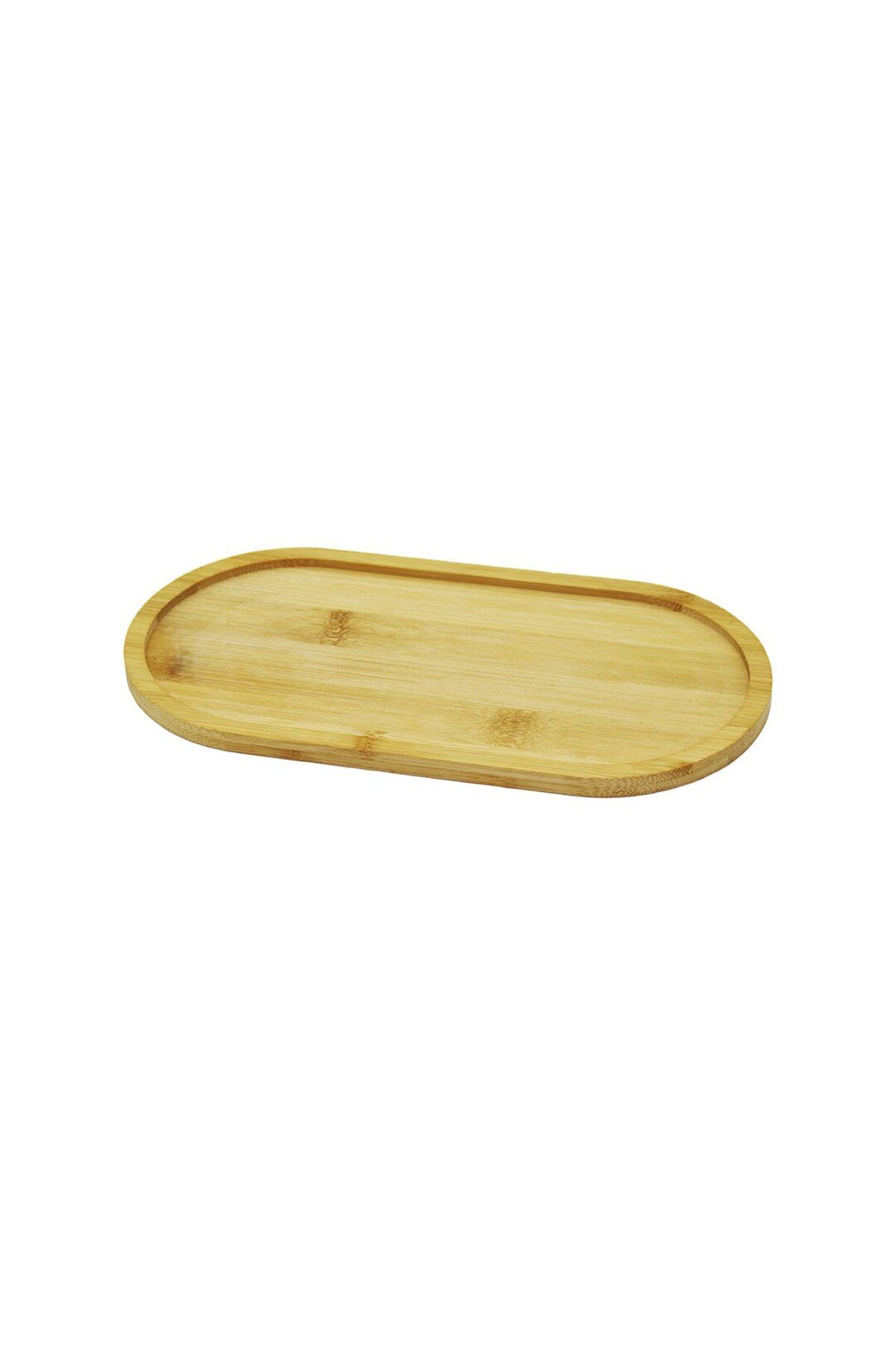 Mu Art Ahşap OVAL AHŞAP BAMBU YAĞDANLIK ALTLIK 12X23CM Art