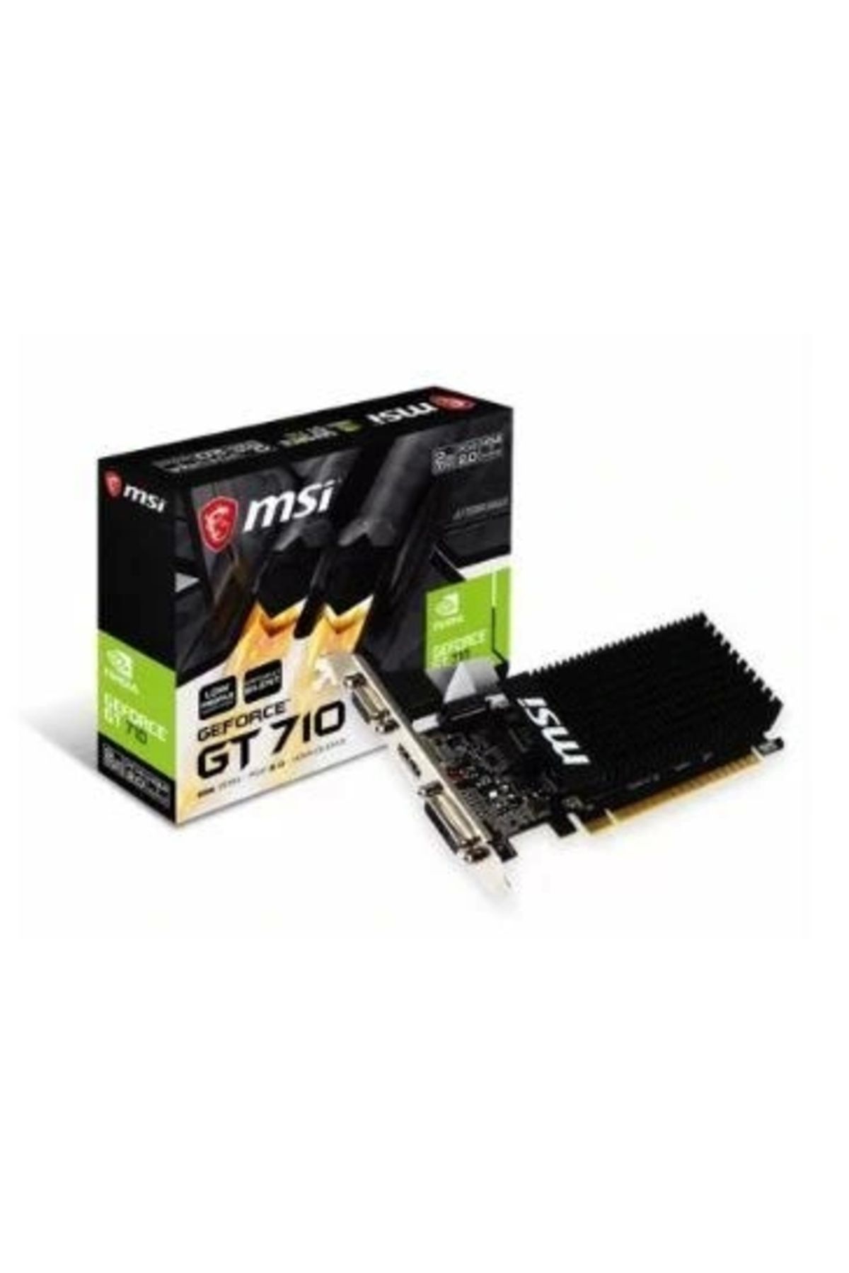 ShopNova MSI GEFORCE GT710 2GD3H LP 2GB DDR3 64BIT 1XVGA 1XHDMI 1XDVI EKRAN KARTI