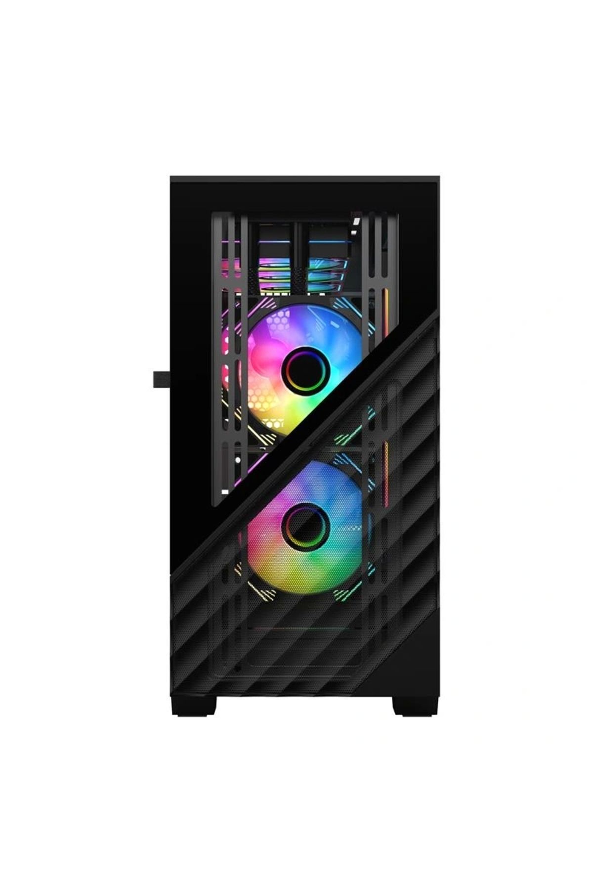 ShopNova 1ST PLAYER DK D7 SİYAH 750W 80+ 3X12CM ARGB FAN + 2X12CM ARGB REVERSE FAN TEMPERLİ CAM+METAL MESH US