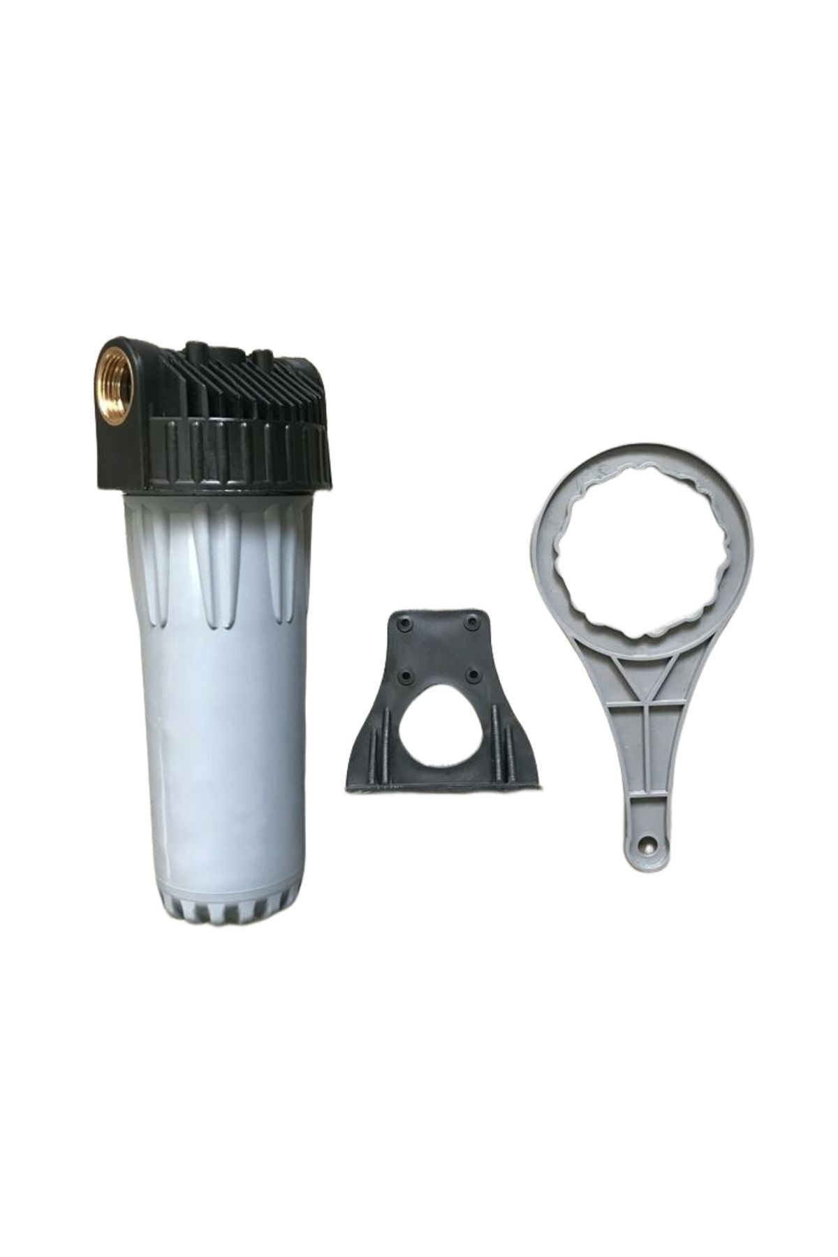 REVERSOSMOZARISU Su Arıtma Daire Girişi Filtre Kabı 10" Gri Renk 3/4" in-out