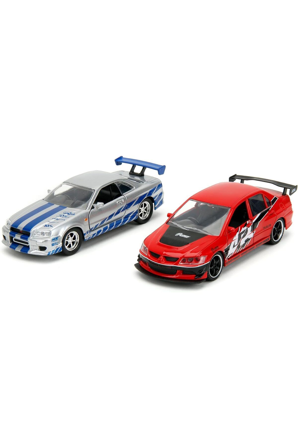 Mu Art Ahşap Mrt Toys - Fast and Furious Arabalar (2'li Set) - Mitsubishi Lancer Evolution IX & Brian's Nissa