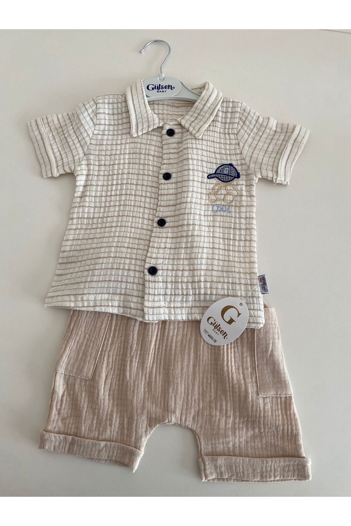 Gülsen Baby şapka nakışlı takım