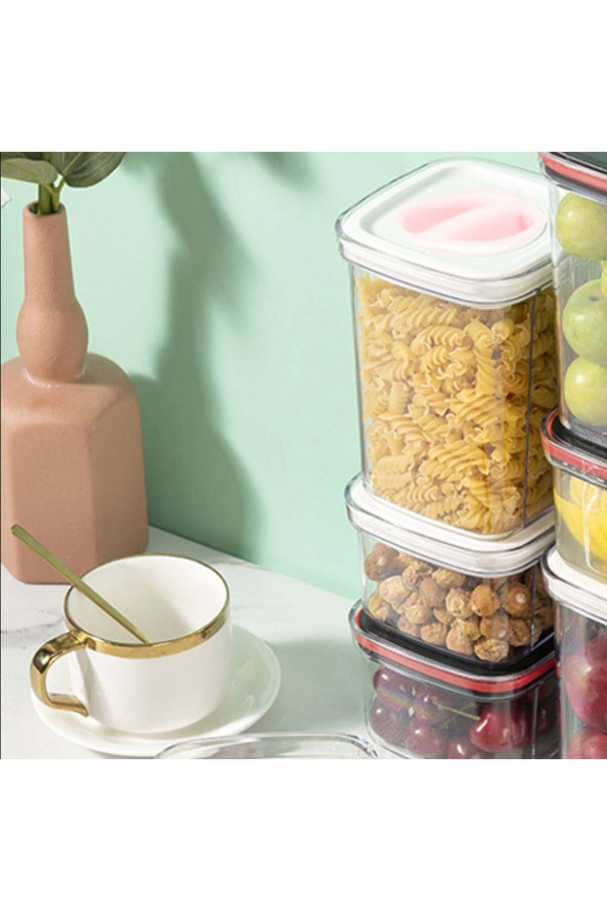 PUFO-Easylock container for storing sugar, coffee, tea or spices, with airtight lid, 1.1 L 3