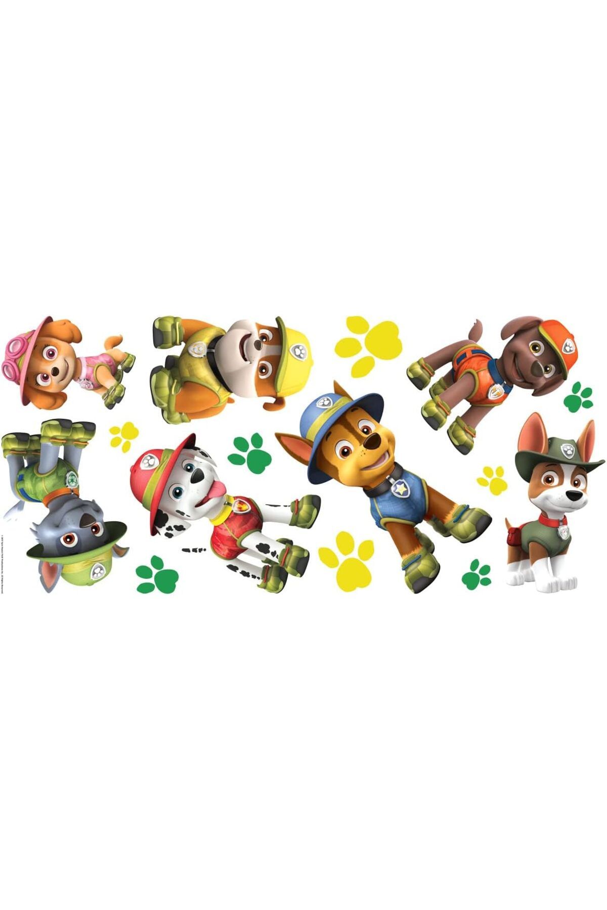 Mu Art Ahşap Mrt RMK3611GM Paw Patrol Orman Soyma ve Yapıştır Dev Duvar Çıkartmaları Art 871301
