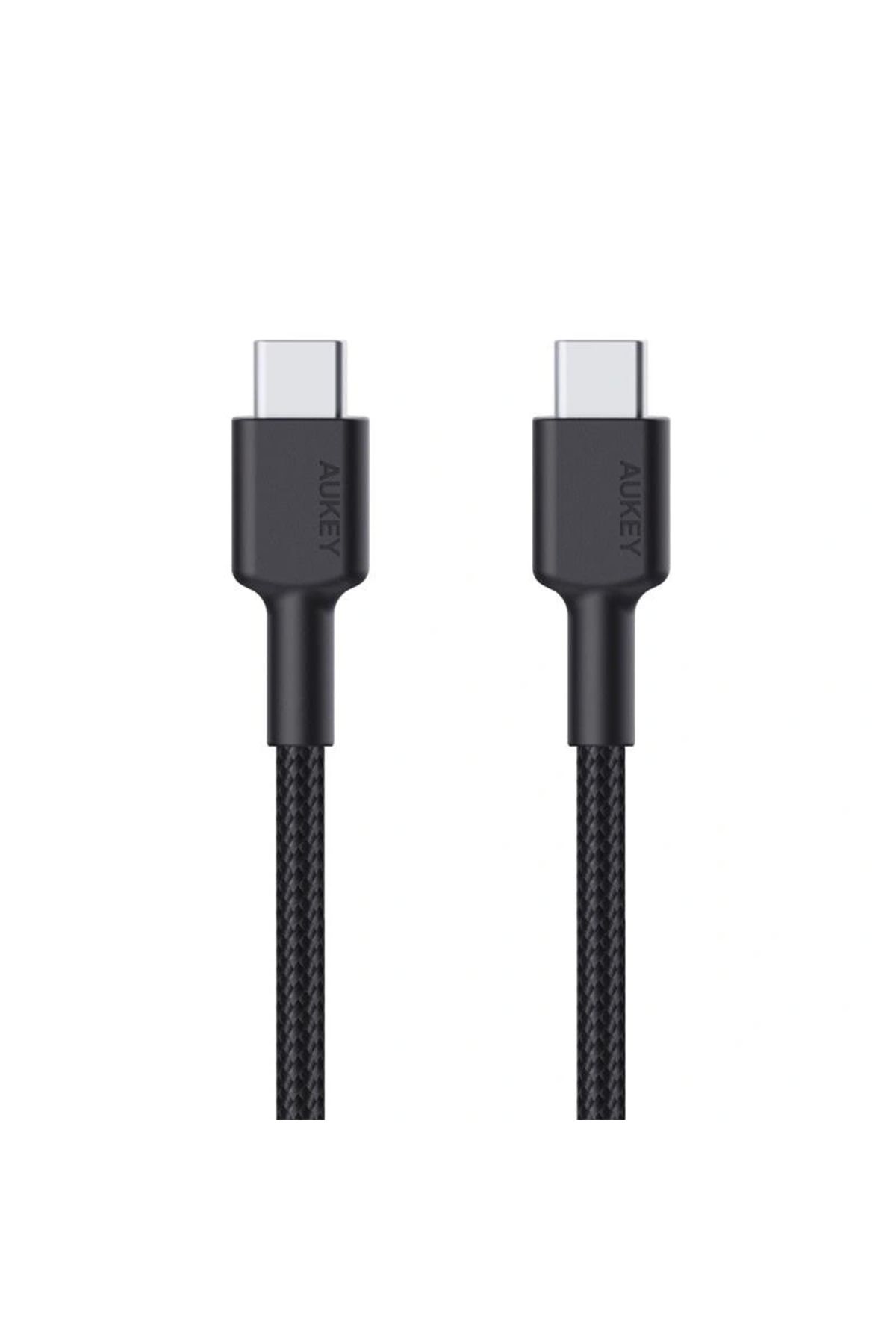 ShopNova AUKEY CB-CD45-BK PD NAYLON ÖRGÜLÜ TYPE-C TYPE-C ŞARJ KABLOSU 0.9MT