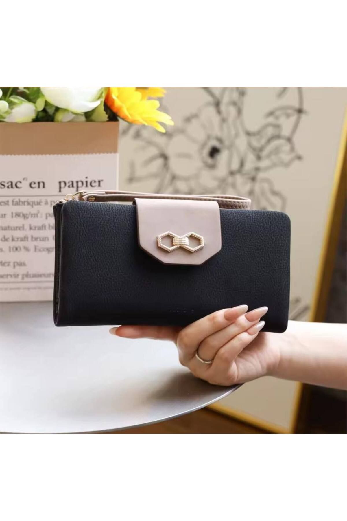 rinkadoll Yeni tasarım kaliteli bileklikli yumuşak doku kullanışlı cüzdan