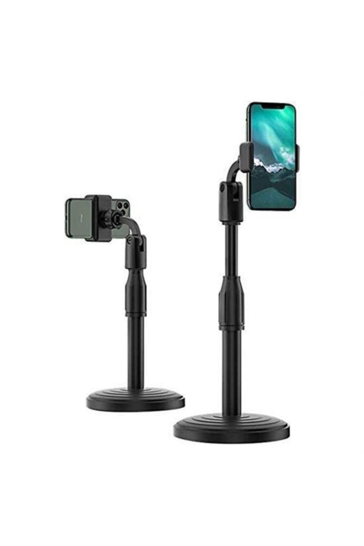 Zayla 360 Derece Döndürülebilir Masaüstü Teleskopik Telefon Standı Çok Fonksiyonlu Telefon Tutucu (5165)