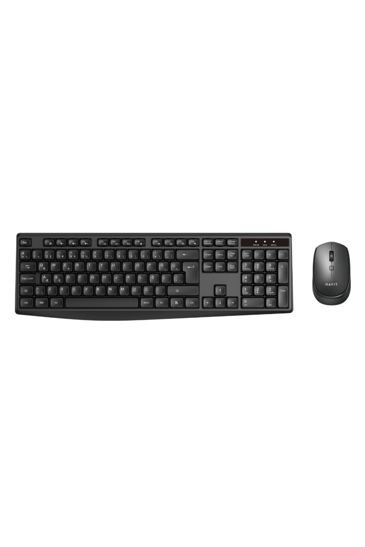 Havit KB278GCM Kablosuz Türkçe Q Klavye Mouse Seti – 2.4GHz Bağlantı, DPI Ayarlı Mouse