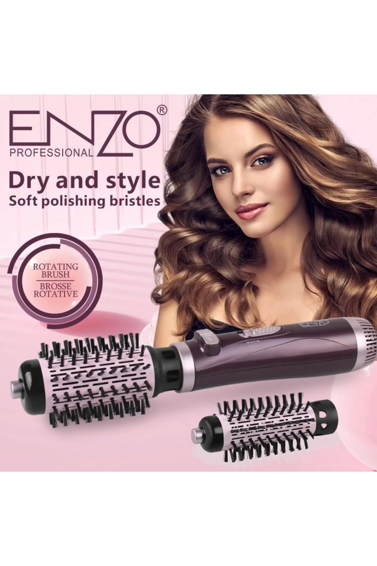 ENZO-EN-747 Rotating Hot Air Brush Styler - Intl Version 2