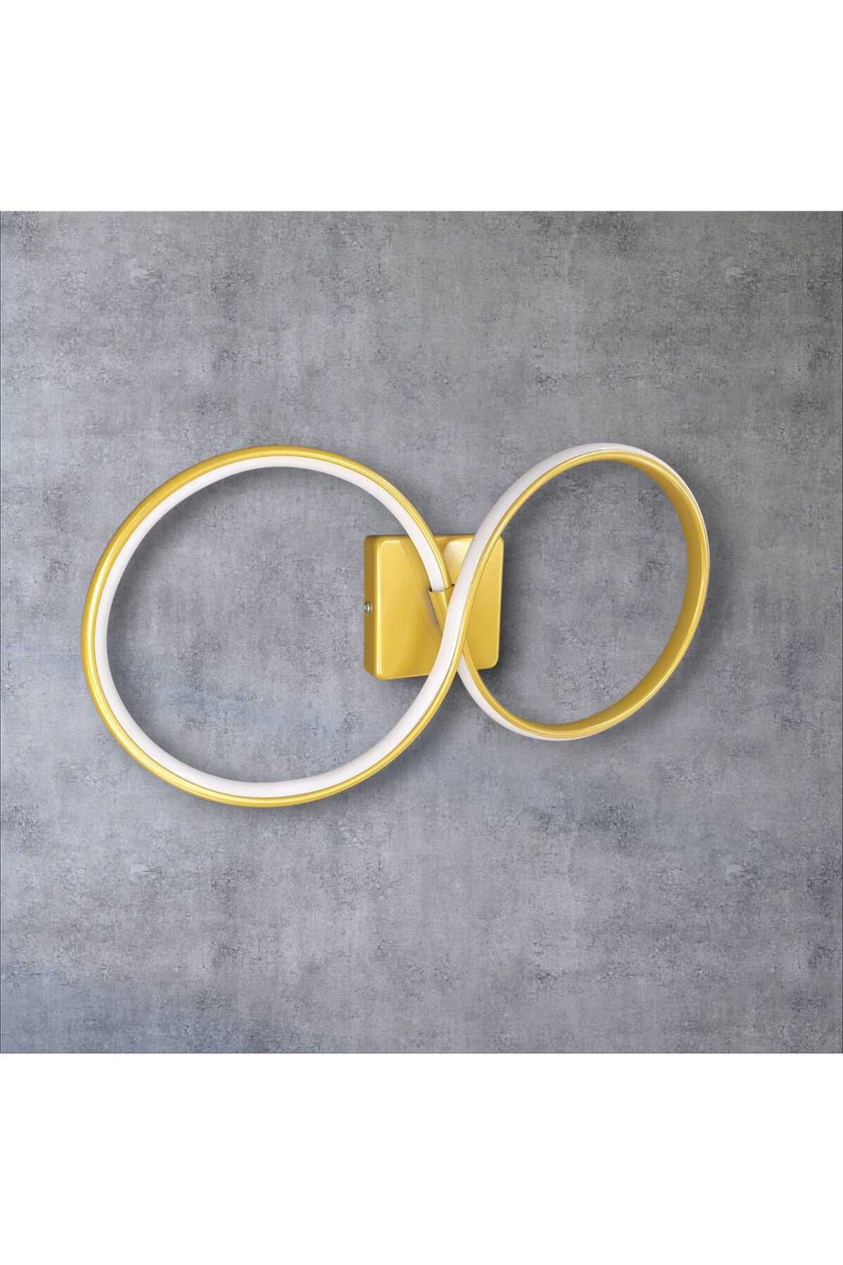 ömka design Gold Infinity Modern Beyaz Led Aplik