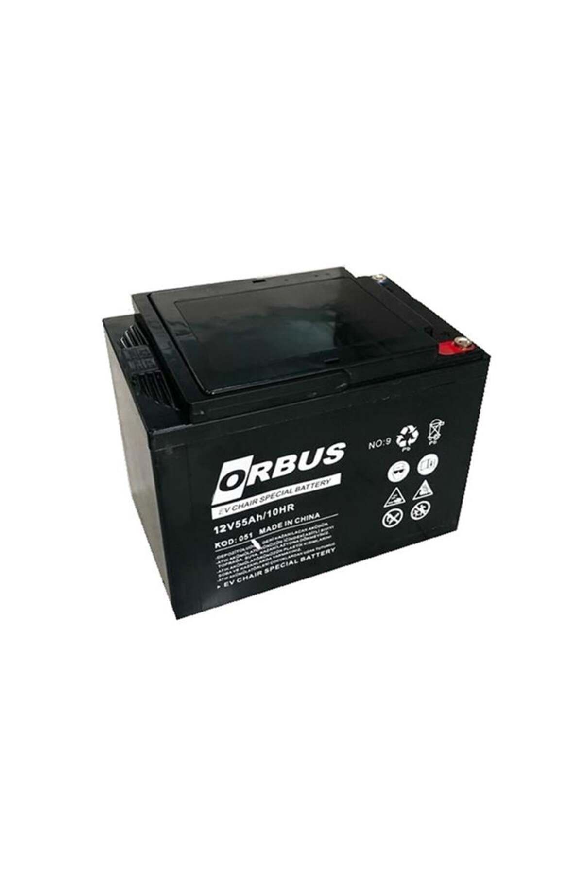 ORBUS 12 Volt 55 Amper Tekerlekli Engelli Araç Aküsü