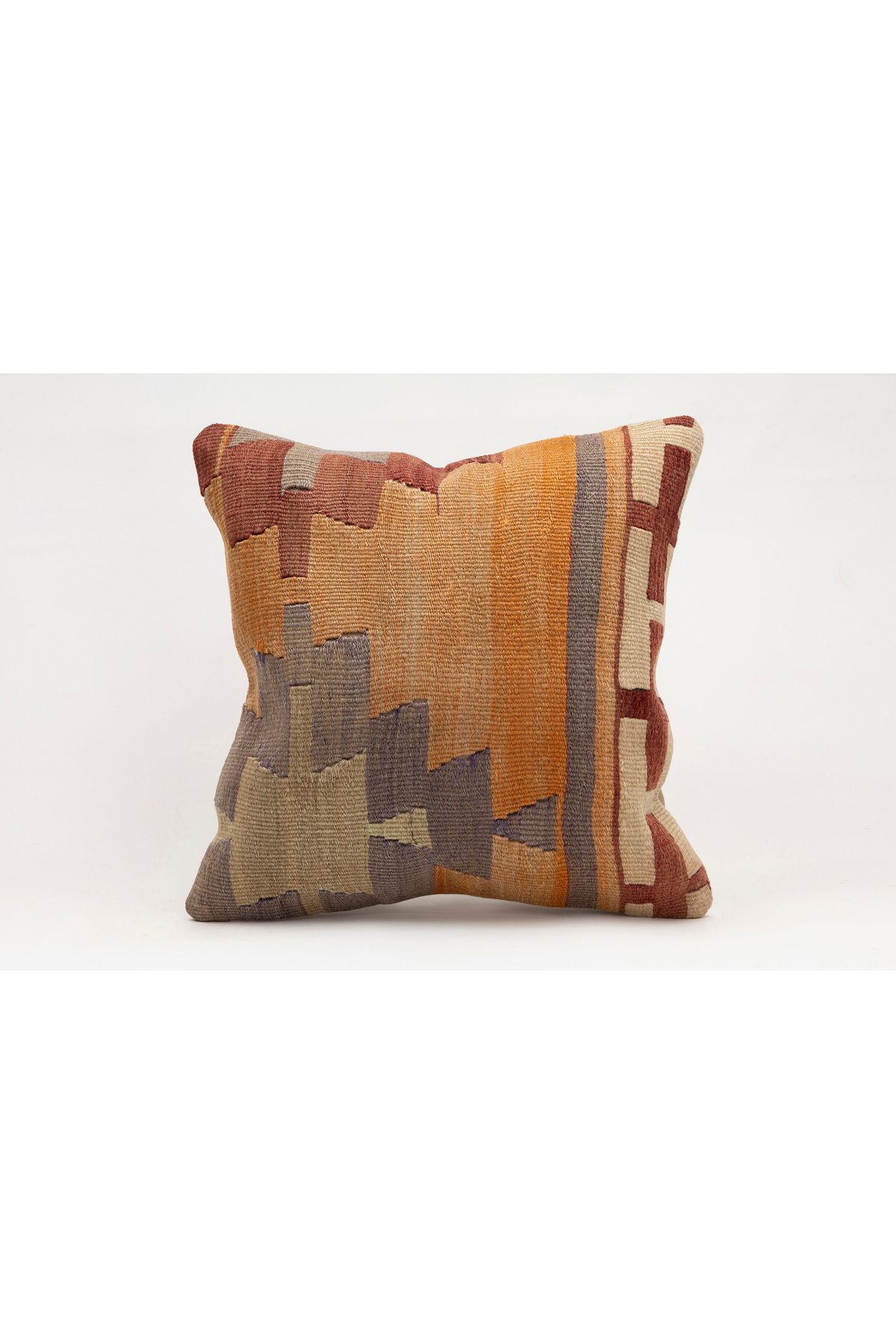 Kilim Whole Sale El Yapımı Kilim'den Yapılmış Vintage Kırlent Kılıfı, Yün, 40x40 Cm