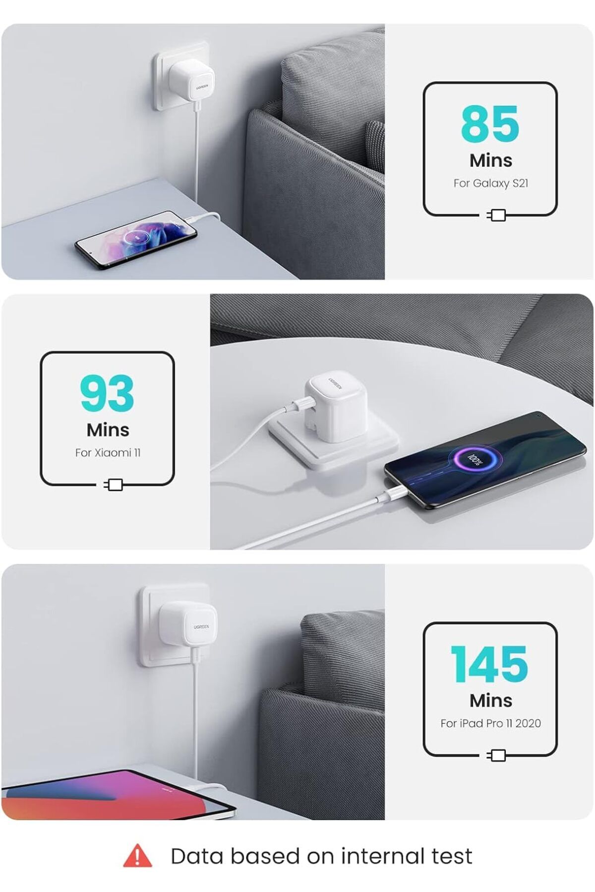 Ugreen-شاحن PD 40 واط USB-C قابل للطي 20 واط ثنائي المنفذ شاحن سريع لأجهزة iPhone 14 وiPad وSamsung 9