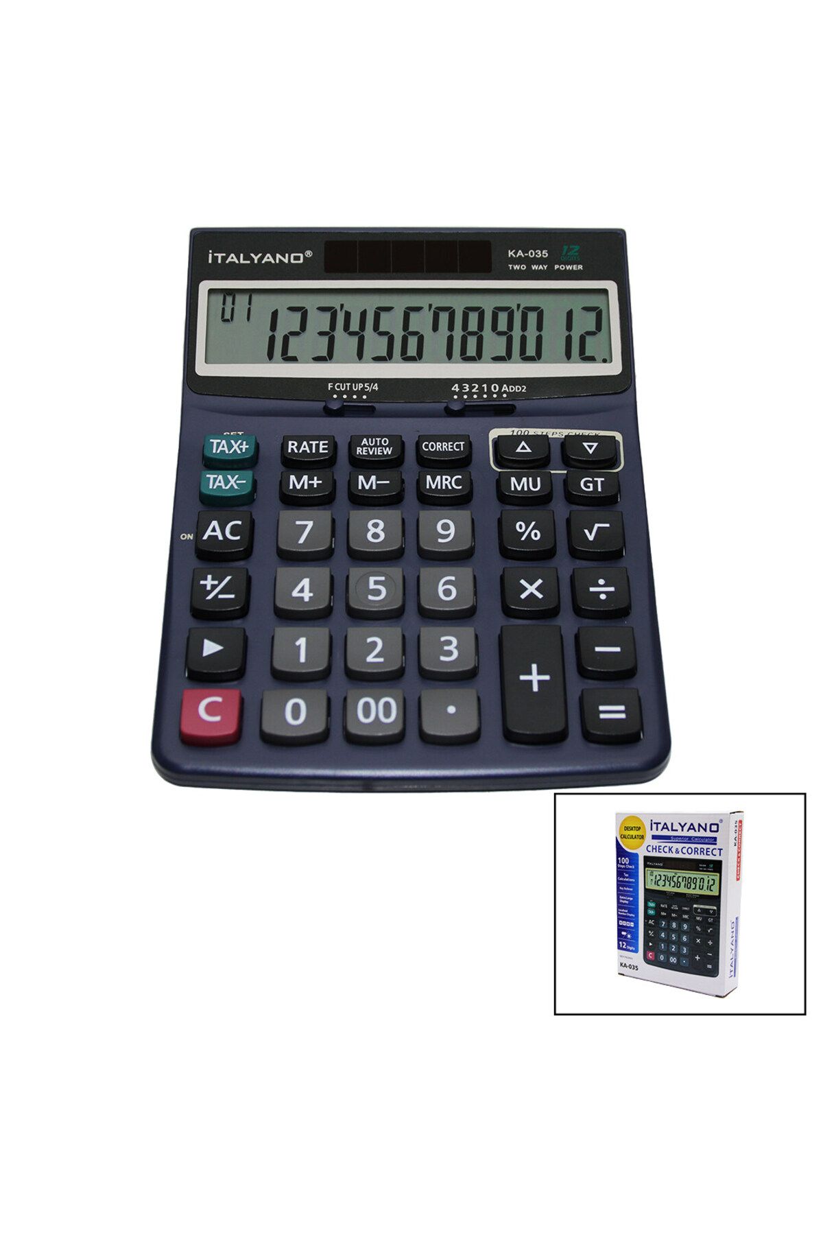 Zayla 12 HANELİ HESAP MAKİNESİ 100 İŞLEM GERİ SAYDIRMA (5165)