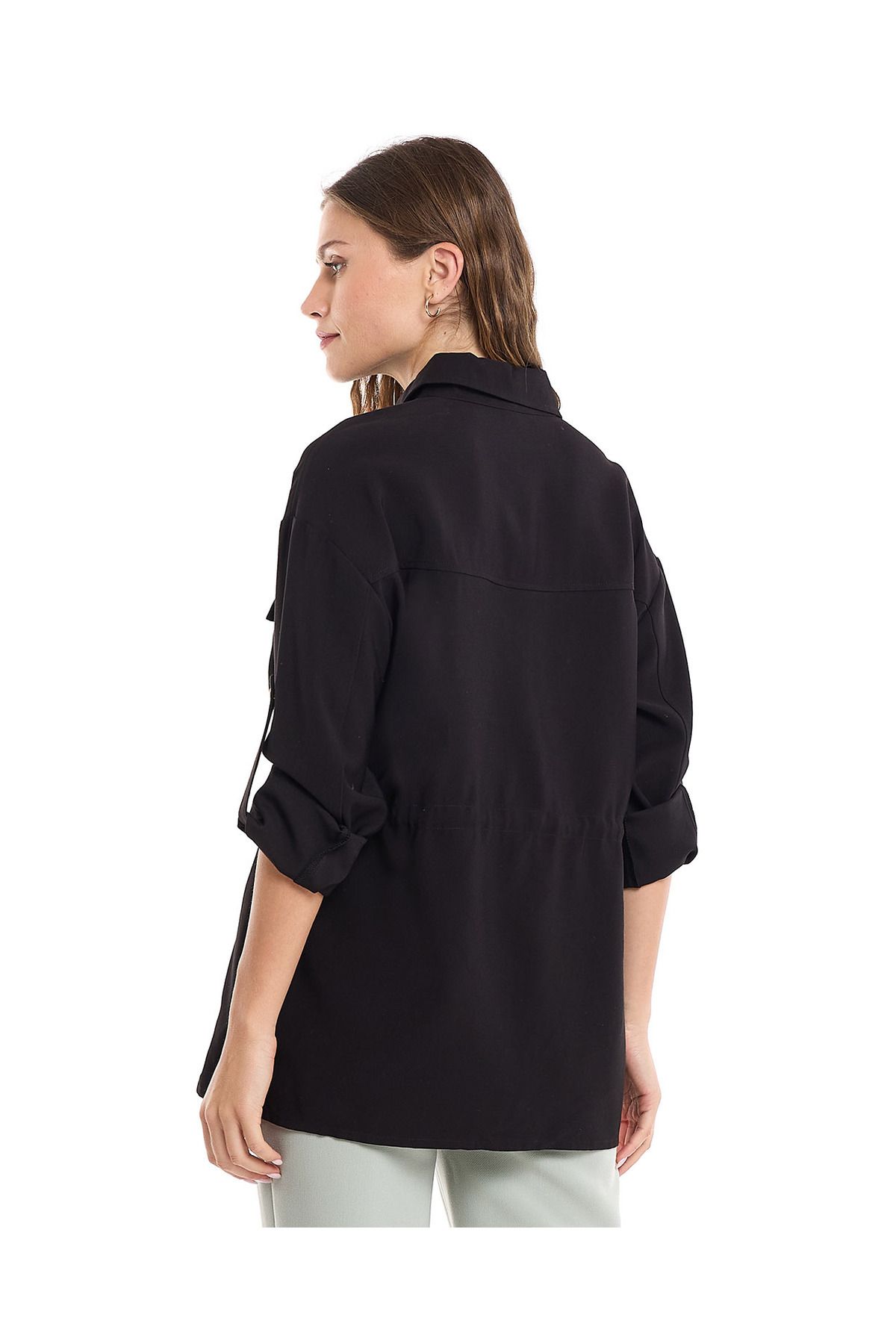 R&B-Solid Jacket with Snap Button Closure 3