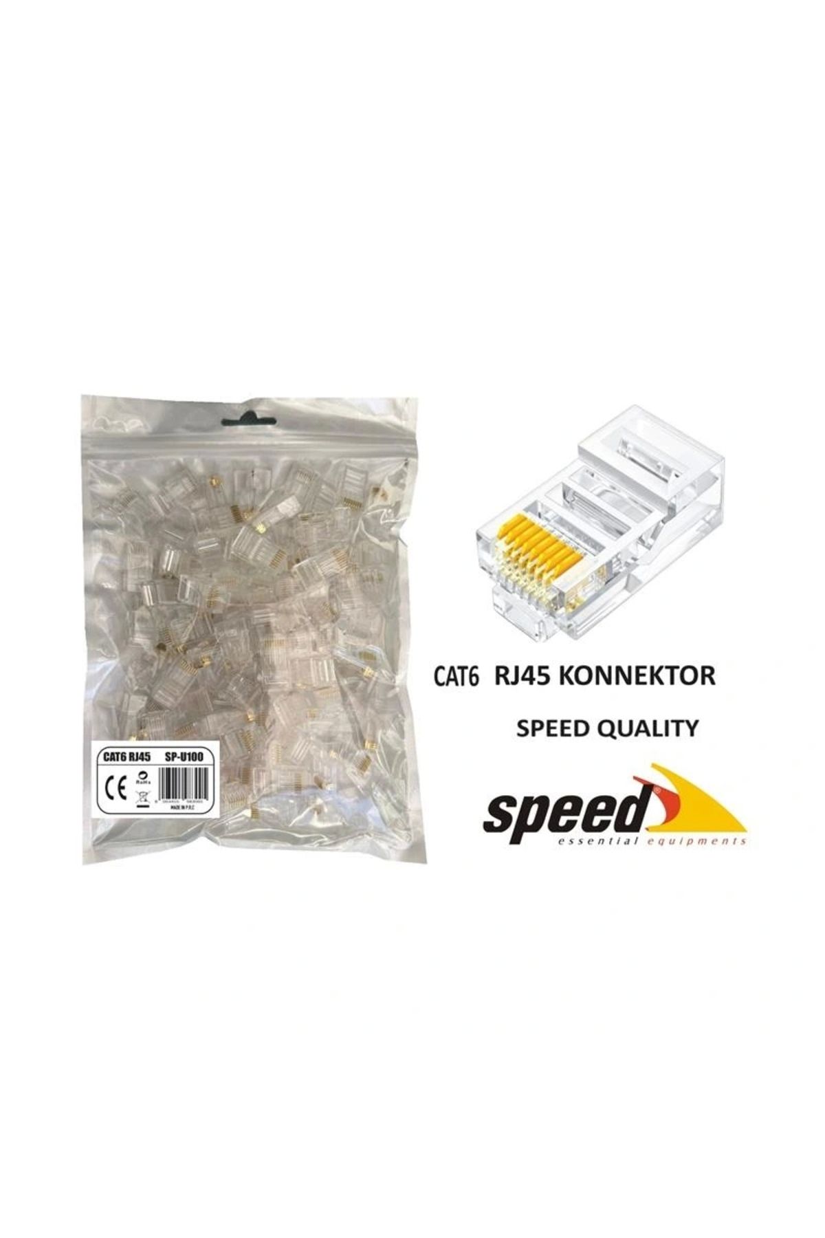 ShopNova Speed Sp-u100 Cat6 Rj45 Konnektör 100 Adet