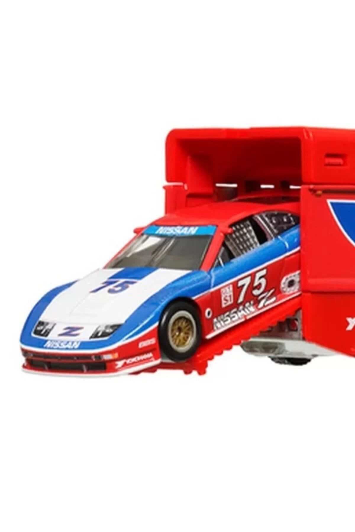 dueffshop ÇOCUK HOT WHEELS PREMİUM TEAM TRANSPORT EURO HAULER & 94 NİSSAN 300 ZX GTS HRV44