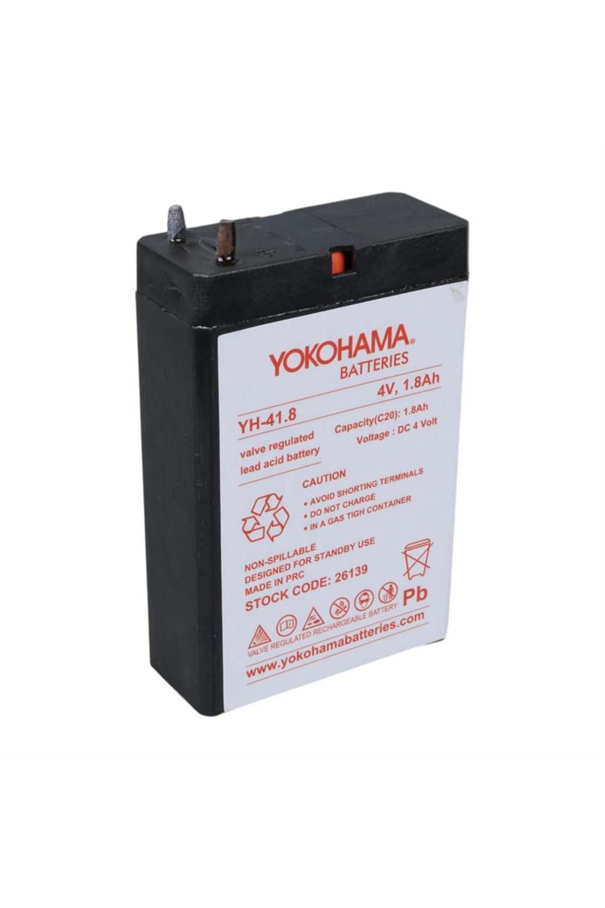 Yokohama Batteries Yokohama YH-41.8 4 Volt - 1.8 Amper Akü (50x76x22 mm)