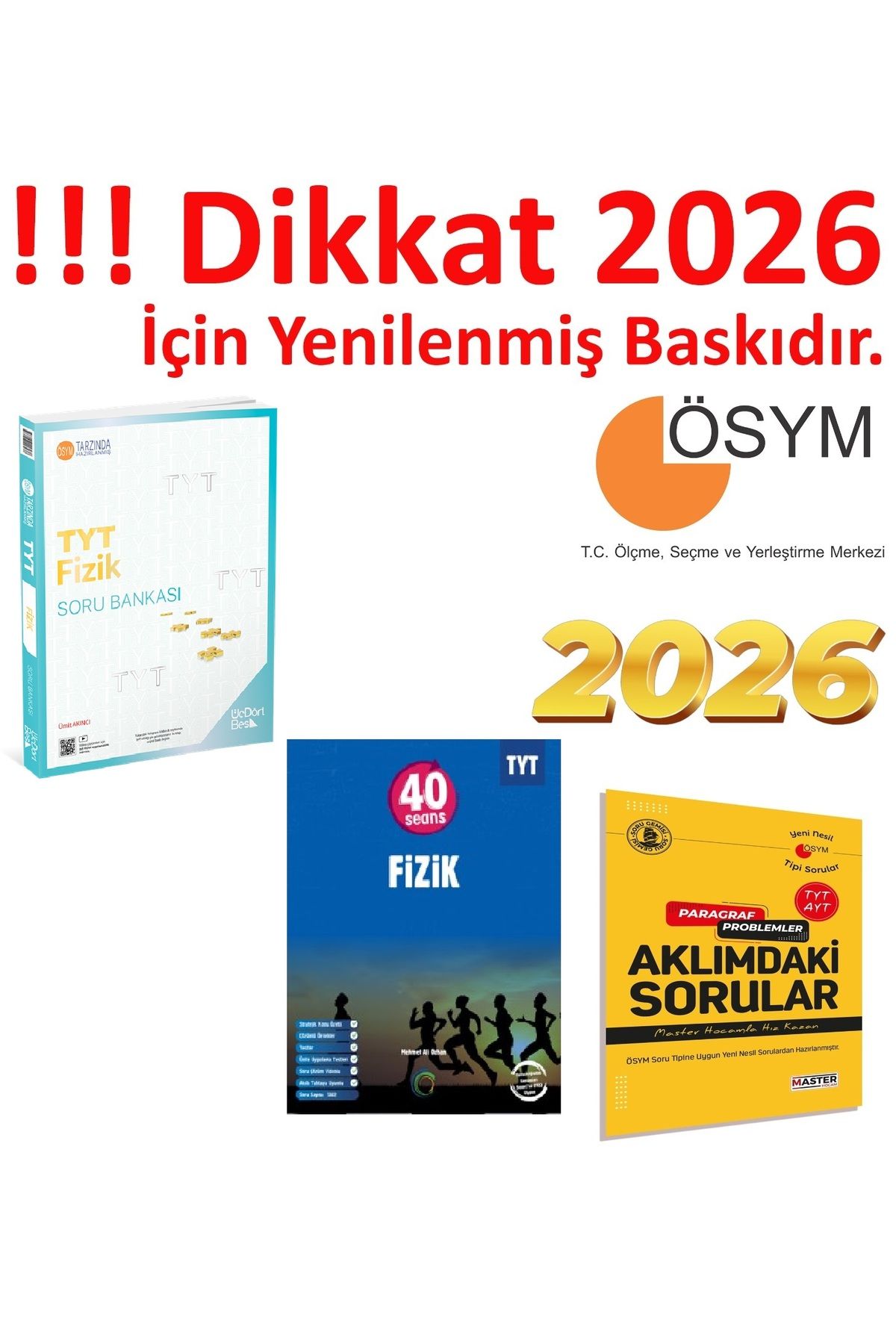 Üç Dört Beş Yayıncılık Üç Dört Beş Yayımcılık TYT Fizik Soru Bankası & Okyanus TYT 40 Seans Fizik Konu Özetli Soru Bankası