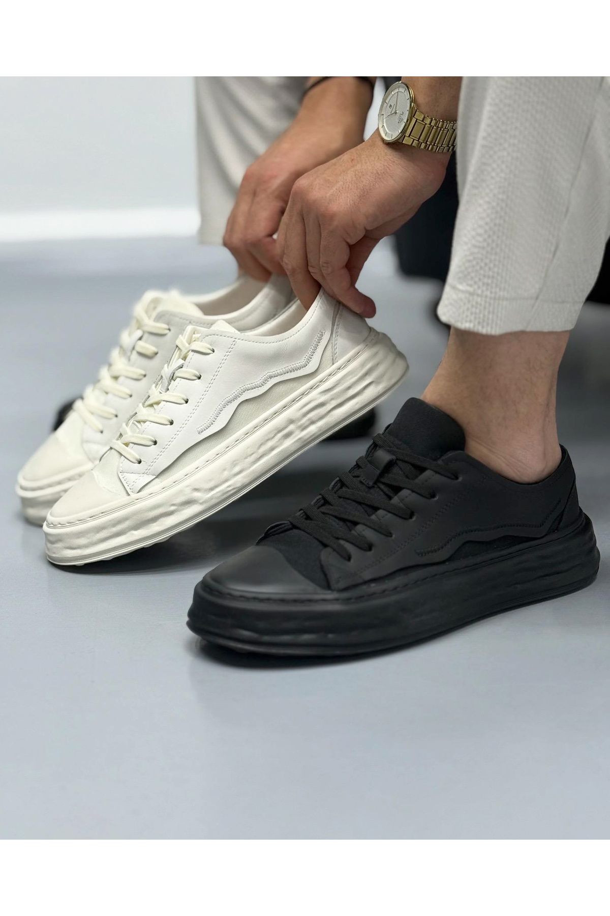 Avni Ceylan Alba Model Etnik Taban Detaylı Sneaker Ayakkabı