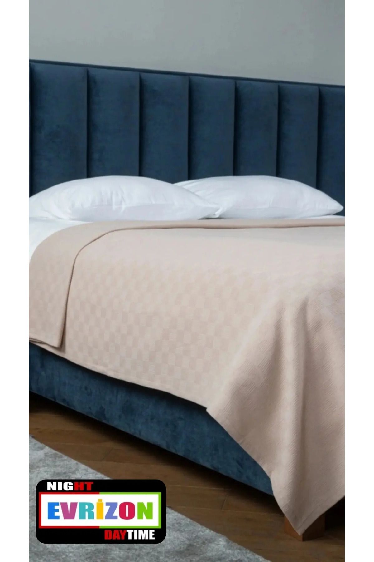 EVRİZON Tek Kişilik Dama Desenli Pike 160 X 220
