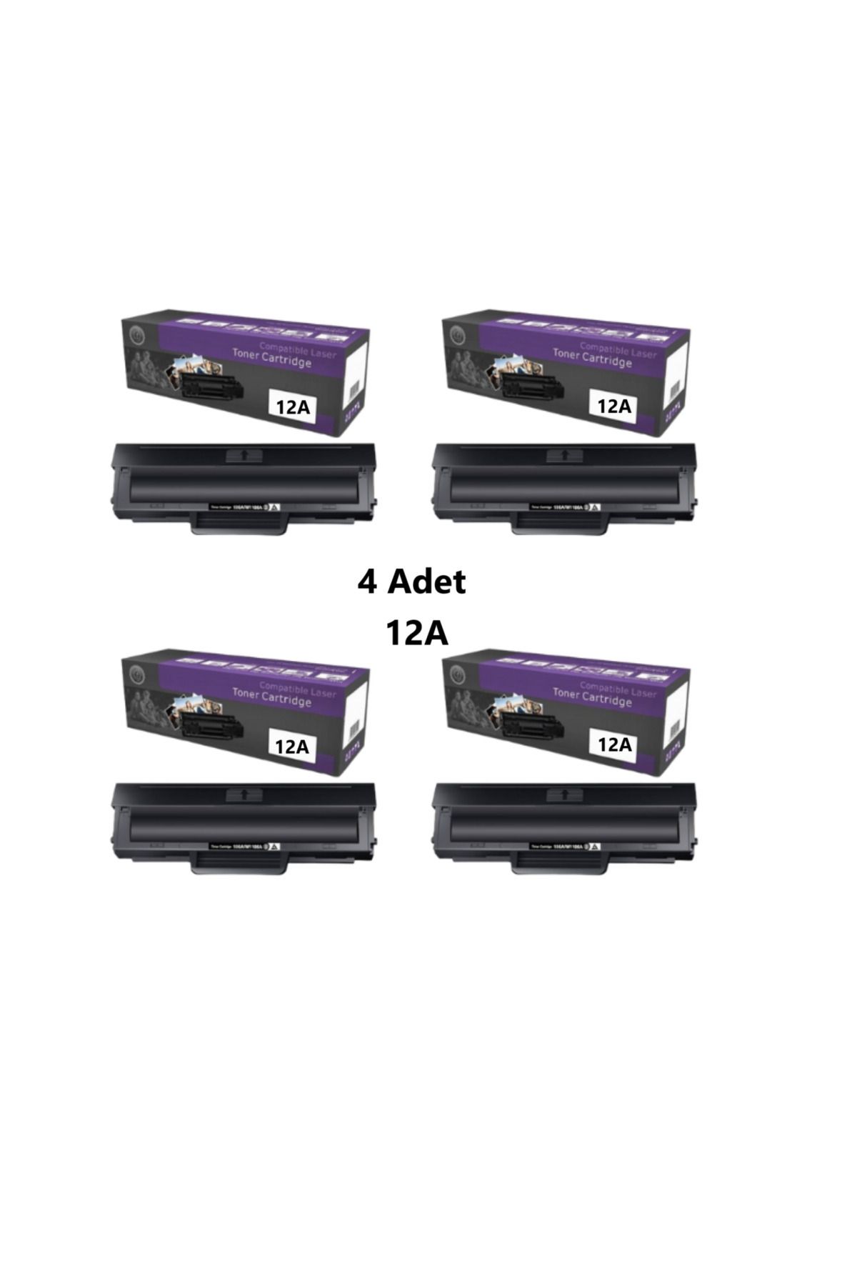 HP Q2612a / 12a Muadil Toner 2000 Sayfa 4 Adet