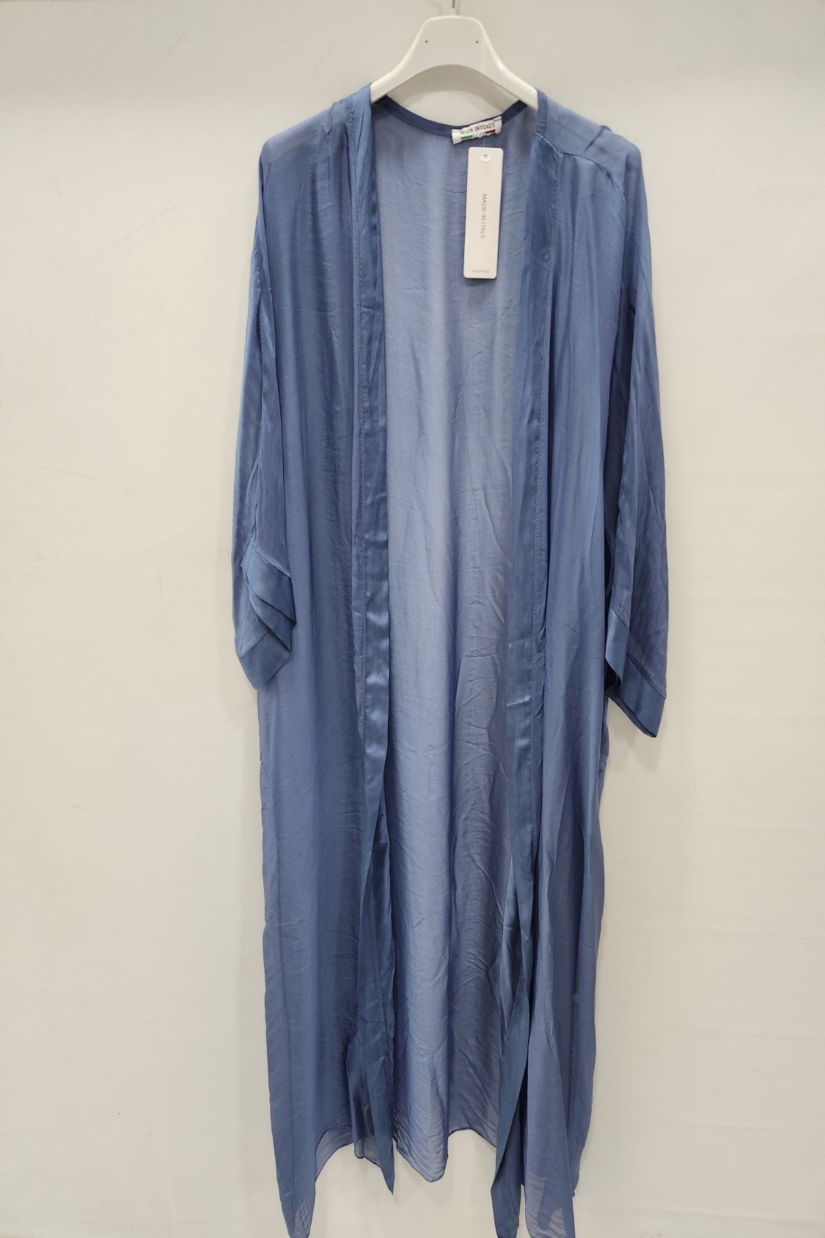 Luisido Kadın Mavi İtalyan İpek Kaftan