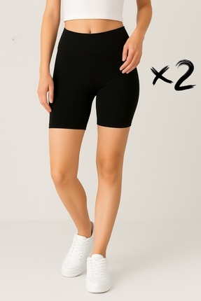 Katmirra 2'li Kız Çocuk Voleybol Taytı Kısa Pamuklu Sporcu Tayt Tutku & Donde...