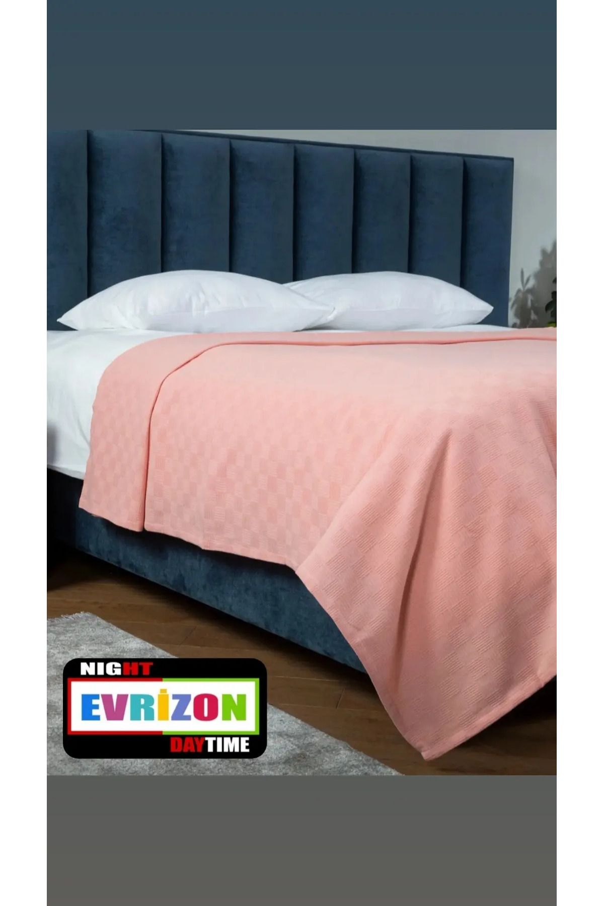 EVRİZON Tek Kişilik Dama Desenli Pike 160 X 220