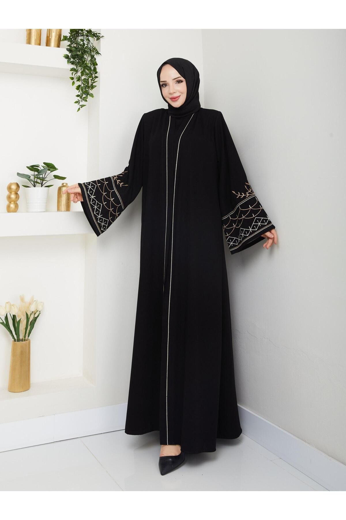 ELBİSHE Kadın Kol Detaylı Belden Bağlamalı Kimono