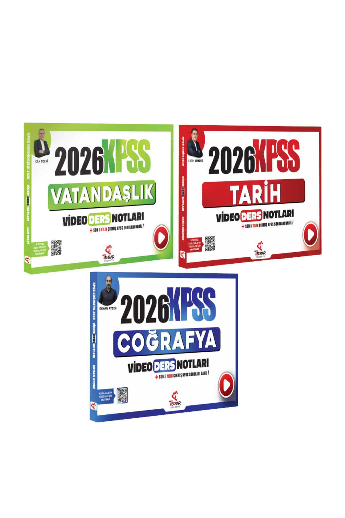 Tekrar Akademi Yayınları 2026 KPSS TARİH, COĞRAFYA VE VATANDAŞLIK VDN SETİ